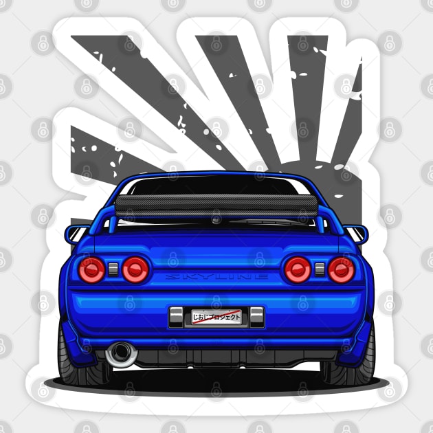 Monster Skyline GT-R R32 (Bayside Blue) Sticker by Jiooji Project